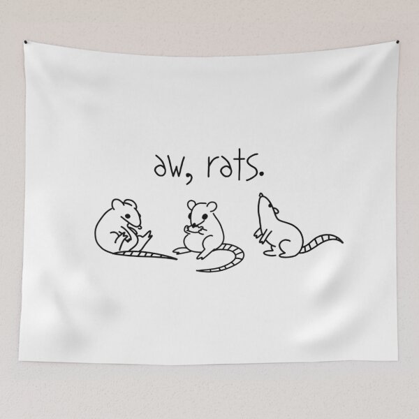 Item preview, Aw Rats Funny Rodent Pet Rat Lover Minimalist Line Art Sarcastic Humor designed and sold by ToyaVitoricu.