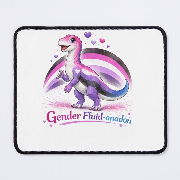 Item preview, Gender Fluidanadon | Pride-osaurs Collection – Cute LGBTQ+ Dinosaur Art Prints | Inclusive Rainbow Dino Series designed and sold by FandomINK.
