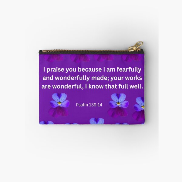 Item preview, Psalm 139 purple flower background designed and sold by happytraveller1.