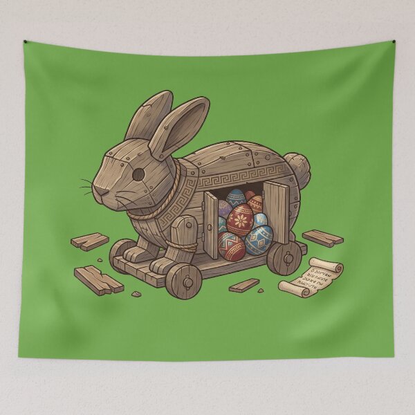 Item preview, Trojan Rabbit Easter Surprise - Funny Greek Mythology designed and sold by MythoWorldddd.