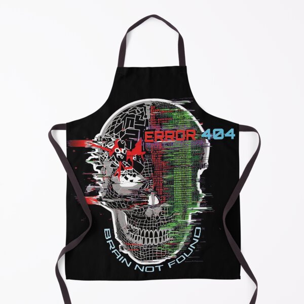 Item preview, Error 404 Brain Not Found Tech Glitch Art designed and sold by TatianaPri.