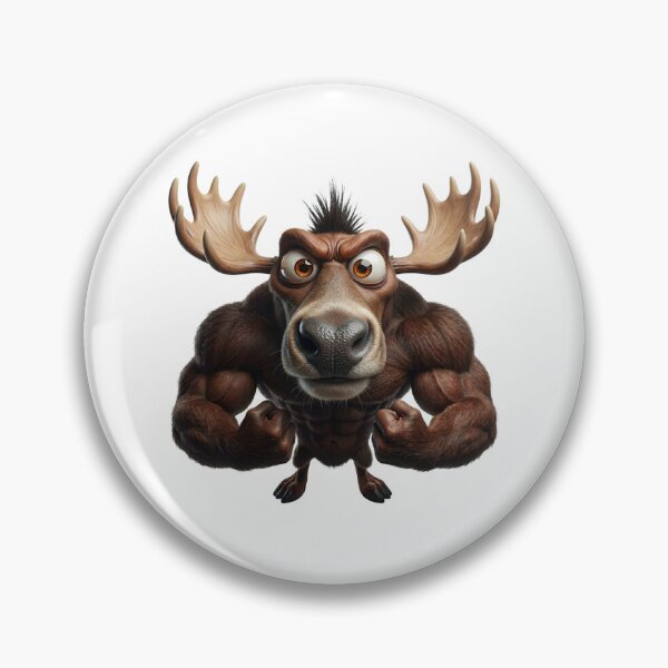 Item preview, Funny angry deer with muscular arms designed and sold by eye_contact.