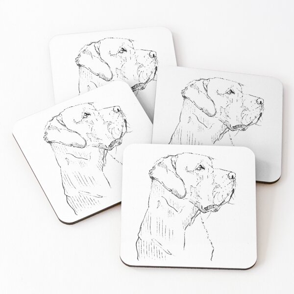 Item preview, Labrador Dog Drawing | Labrador Retriever Dog Lover Gift | Loyal Dog Line Art Print designed and sold by ArtofDogsbySeb.