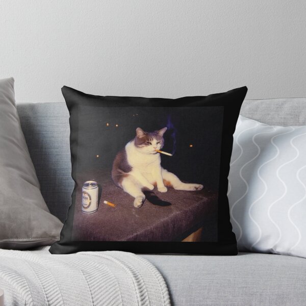 Item preview, Funny Smoking Cat Meme Cigarette Cat Gen Z Joke Stupid Brainrot Cat Lover Funny Kitty Cool Cat Beer Drink designed and sold by modoodles357.