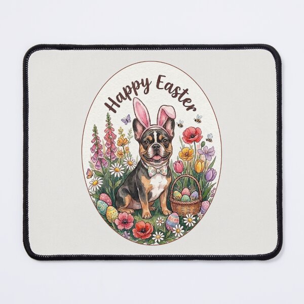 Item preview, Funny Tricolor French Bulldog Happy Easter Egg Bunny Mom Dad Kids designed and sold by FurryHavenPH.
