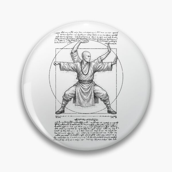 Artikelvorschau, Kung Fu Vitruvian Man Shaolin Mönch Kampfkunst Da Vinci entworfen und verkauft von GrandeDuc.