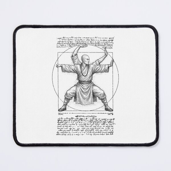 Item preview, Kung Fu Vitruvian Man Shaolin Monk Martial Arts Da Vinci designed and sold by GrandeDuc.