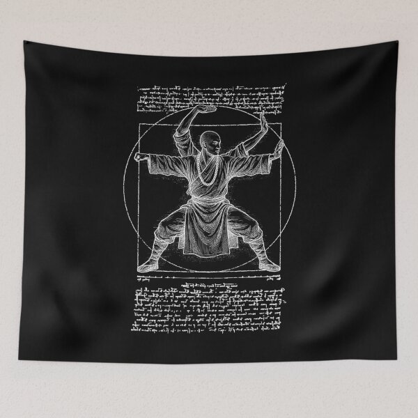 Item preview, Kung Fu Vitruvian Man Shaolin Monk Martial Arts Da Vinci designed and sold by GrandeDuc.