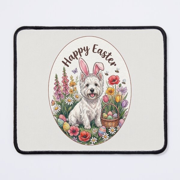 Item preview, Funny West Highland White Terrier Westie Happy Easter Egg Bunny Mom Dad Kids designed and sold by FurryHavenPH.