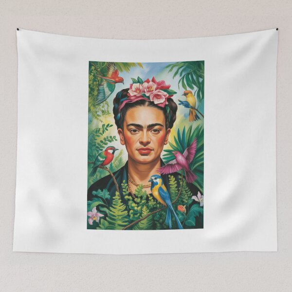 Item preview, Frida Kahlo colorful illustration designed and sold by BenCoStyle.