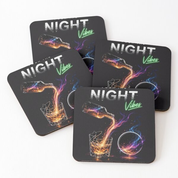 Item preview, Pour the Night Vibes T-Shirts – Neon Energy Drink Art designed and sold by KDesignCrafts.