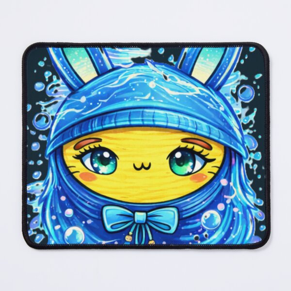 Item preview, Water Bunny Spirit – Calm Kawaii Blue Aesthetic designed and sold by InnerwayStudio.