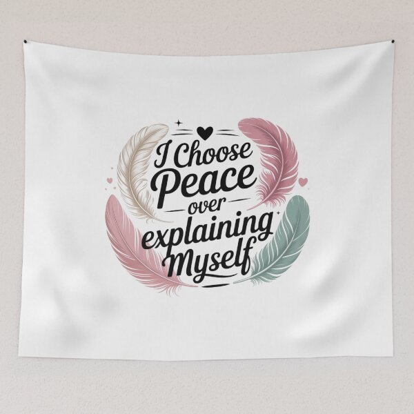 Item preview, I Choose Peace Over Explaining Myself. Self Love Quote Typography Design designed and sold by Aarvya Fashion Club ( A.F.C ).