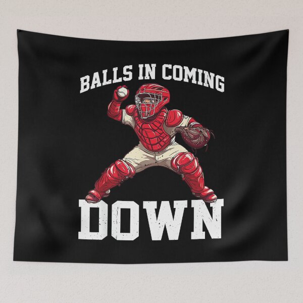 Item preview, Balls In Coming Down Baseball Outfielder Catcher - designed and sold by wardpowerslamon.