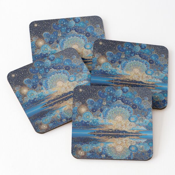 Item preview, Banquet of Heaven in Blue and Gold designed and sold by Neika Shimm Designs.