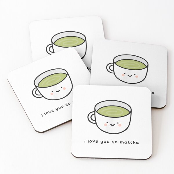 Item preview, I Love You So Matcha Cute Kawaii Tea Lover Pun Green Tea designed and sold by AmalnoRoyil.