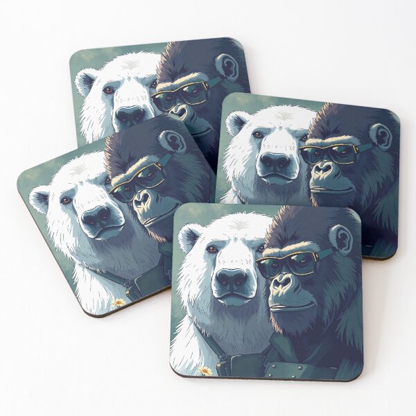 Item preview, Polar bear and gorilla on a mission designed and sold by LioTou.