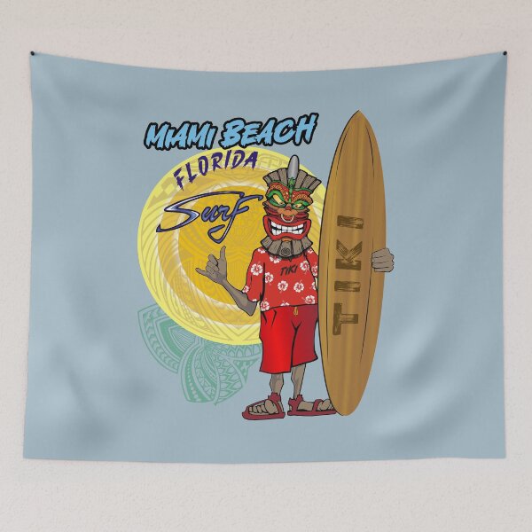 Item preview, Miami Beach Florida Tiki Surf vintage designed and sold by studioss76.