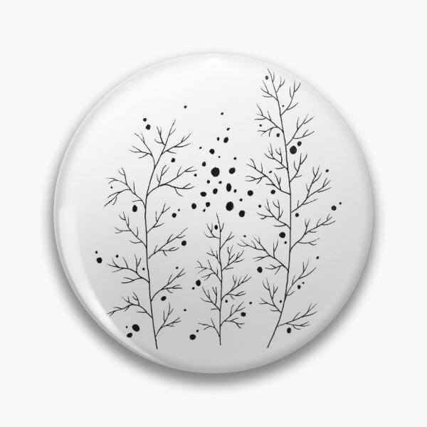 Item preview, Minimal Botanical Abstract - Black Ink Spot Illustration No. 06 designed and sold by CMF Designs.