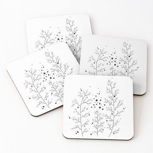 Item preview, Minimal Botanical Abstract - Black Ink Spot Illustration No. 06 designed and sold by CMF Designs.