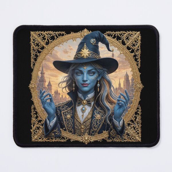 Item preview, The mystical beauty of fantasy: A portrait in sapphire and gold designed and sold by KunstGeist.