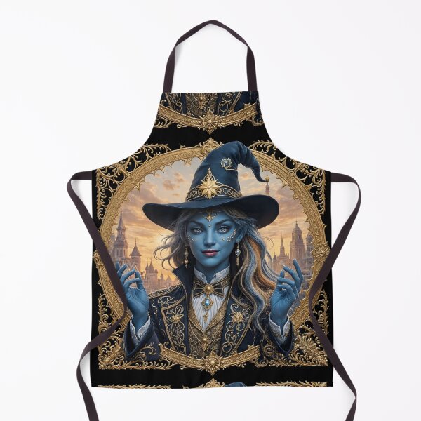 Item preview, The mystical beauty of fantasy: A portrait in sapphire and gold designed and sold by KunstGeist.