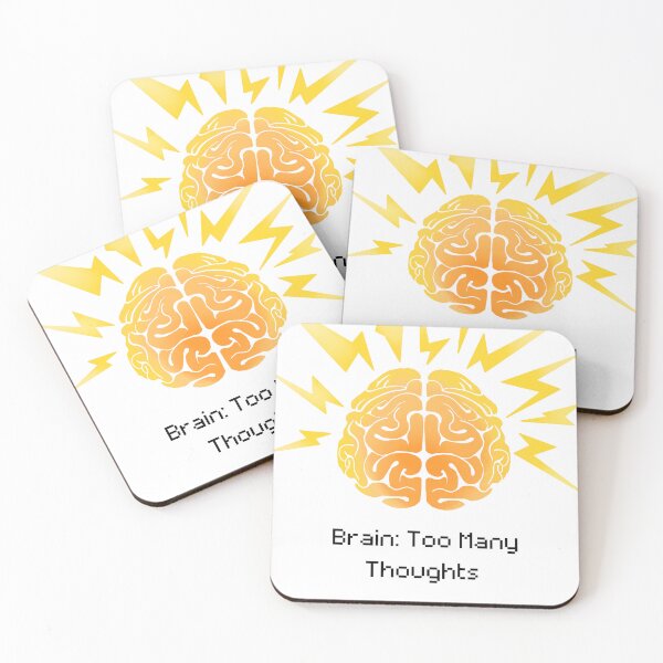 Item preview, Brain Too Many Thoughts - Funny Overthinking Anxiety Meme designed and sold by khaoulaassila.