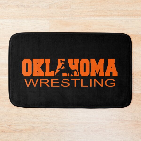 Item preview, Retro Oklahoma Wrestling Silhouette Sports Fan Pride Vintage Orange Black Style designed and sold by BrandyFreika.