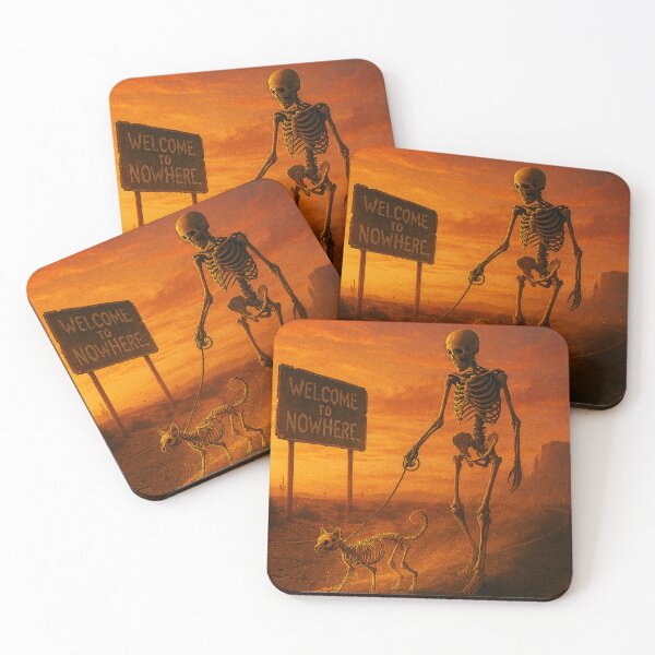 Item preview, Skeleton Cat Desert Walkies designed and sold by PurrfectWhisper.