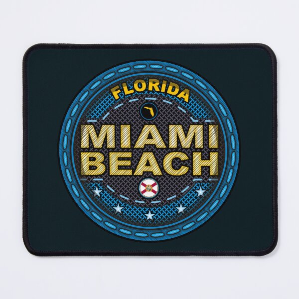 Item preview, Miami Beach Florida FL stitching effect blue designed and sold by studioss76.