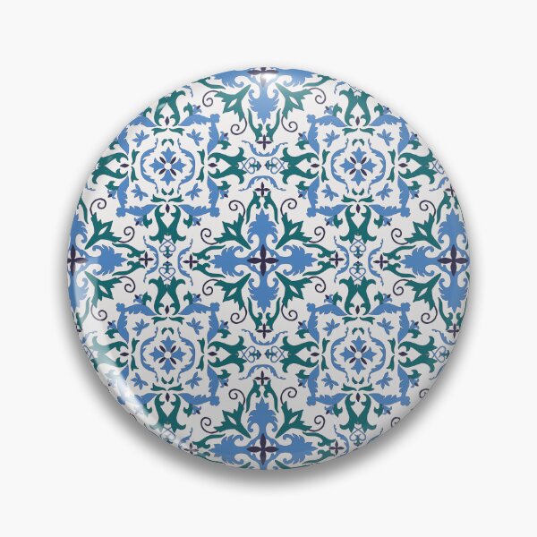 Item preview, Mediterranean Tile in Teal and Blue designed and sold by Sateenery.