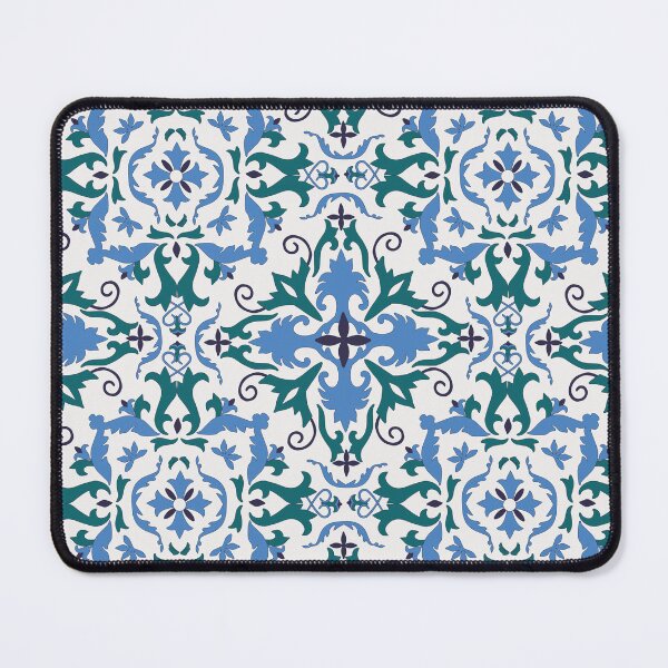 Item preview, Mediterranean Tile in Teal and Blue designed and sold by Sateenery.