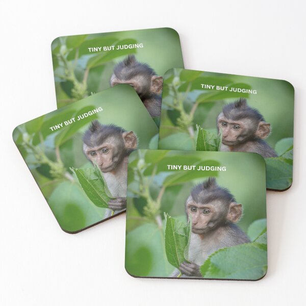 Item preview, Tiny But Judging Monkey Meme Funny Reaction Cute Animal Meme designed and sold by WildFrameNature.