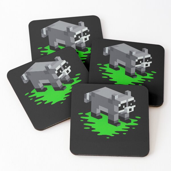 Item preview, Trashed Panda Drunk Raccoon Pixel Art designed and sold by StaticMood.