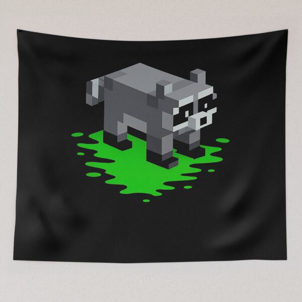 Item preview, Trashed Panda Drunk Raccoon Pixel Art designed and sold by StaticMood.