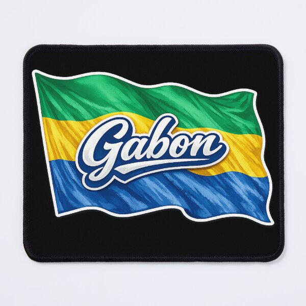 Item preview, Gabon Flag Waving Design – African Nation Pride Graphic, Gabonese Heritage Artwork, National Flag Travel Gift designed and sold by GarnerSupplyCo.