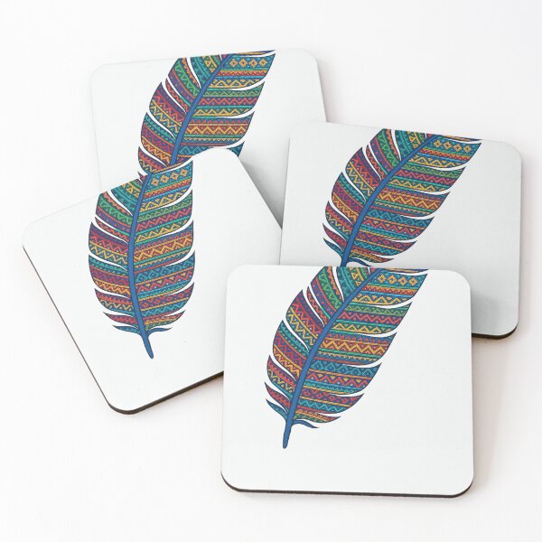 Item preview, Boho Style Feather Graphic with Ethnic Motifs designed and sold by Atlas Vibe.