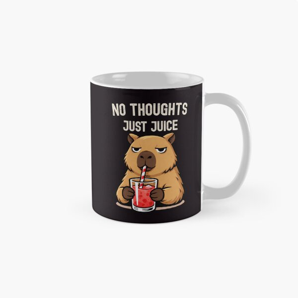 Item preview, No Thoughts Just Juice Capybara Shirt Cute Chill Animal Meme Strawberry Juice Aesthetic Relaxed Vibes Tee designed and sold by HOUSE OF TIST.