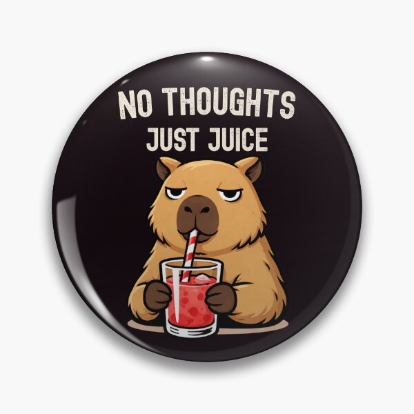Item preview, No Thoughts Just Juice Capybara Shirt Cute Chill Animal Meme Strawberry Juice Aesthetic Relaxed Vibes Tee designed and sold by HOUSE OF TIST.