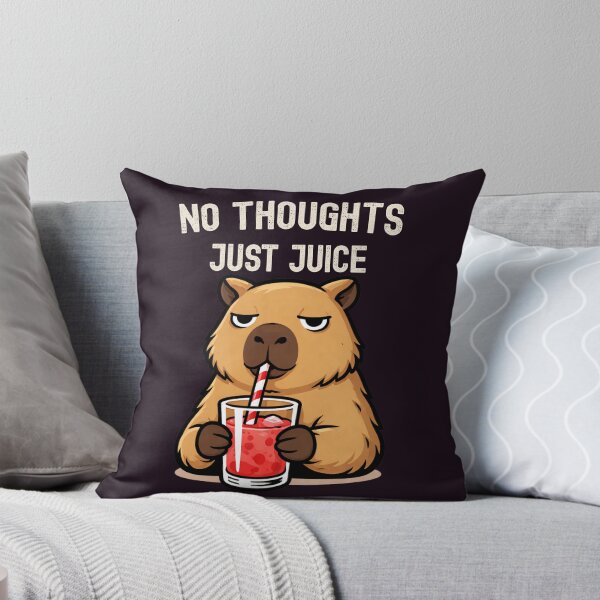Item preview, No Thoughts Just Juice Capybara Shirt Cute Chill Animal Meme Strawberry Juice Aesthetic Relaxed Vibes Tee designed and sold by HOUSE OF TIST.