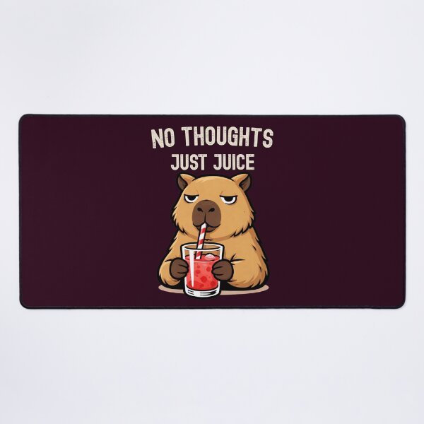 Item preview, No Thoughts Just Juice Capybara Shirt Cute Chill Animal Meme Strawberry Juice Aesthetic Relaxed Vibes Tee designed and sold by HOUSE OF TIST.