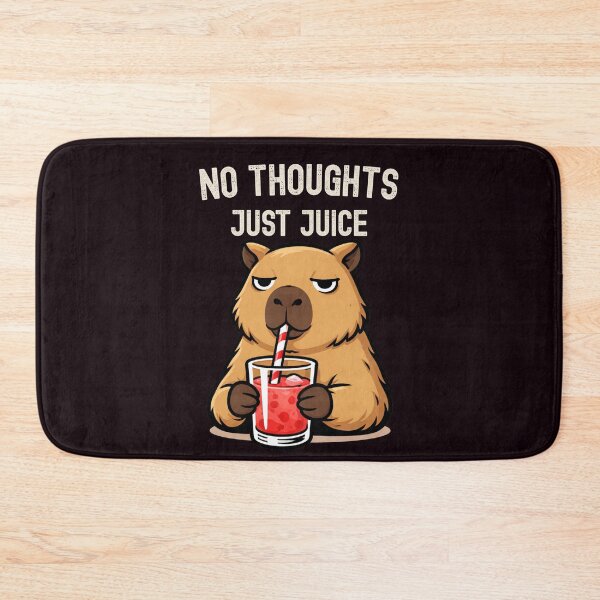 Item preview, No Thoughts Just Juice Capybara Shirt Cute Chill Animal Meme Strawberry Juice Aesthetic Relaxed Vibes Tee designed and sold by HOUSE OF TIST.
