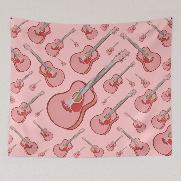 Item preview, Pink acoustic guitar  designed and sold by ElectronicCloud.