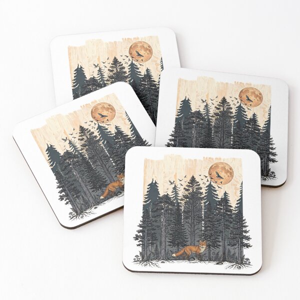Item preview, Midnight Wilderness: Fox Spirit & Full Moon T-shirt Design designed and sold by Morden-Design.