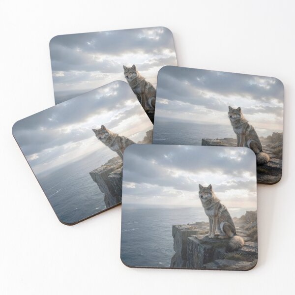 Item preview, Lone Wolf On Rocky Cliff designed and sold by Maria Dryfhout.