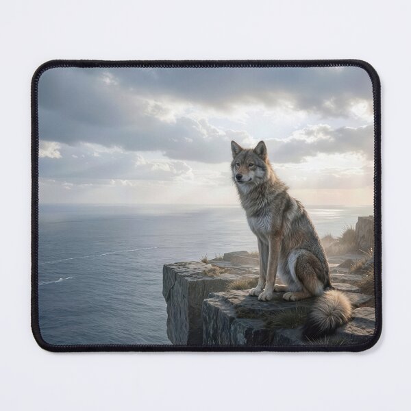 Item preview, Lone Wolf On Rocky Cliff designed and sold by Maria Dryfhout.