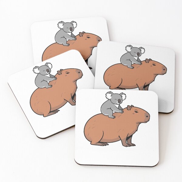 Item preview, Cute Kawaii Koala Riding Capybara Animal Friends designed and sold by k3rstman1.
