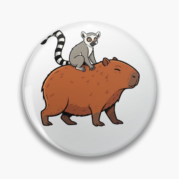 Item preview, Cute Ring Tailed Lemur Riding A Capybara designed and sold by k3rstman1.
