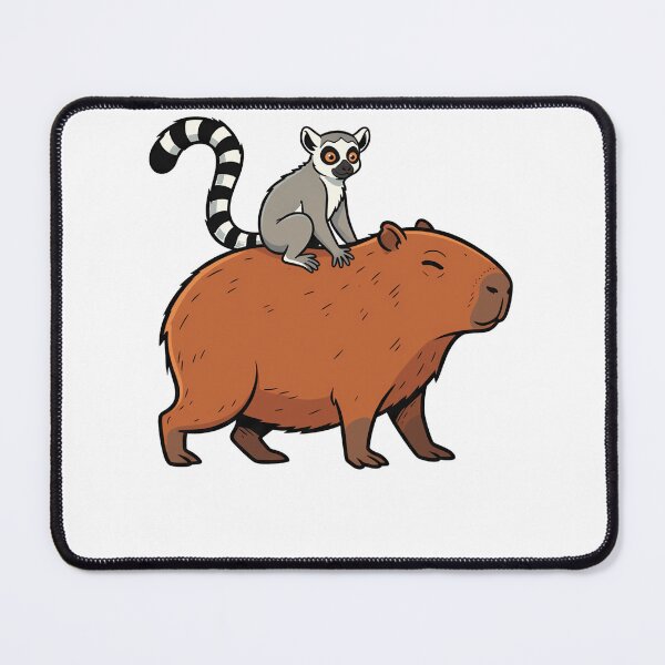 Item preview, Cute Ring Tailed Lemur Riding A Capybara designed and sold by k3rstman1.