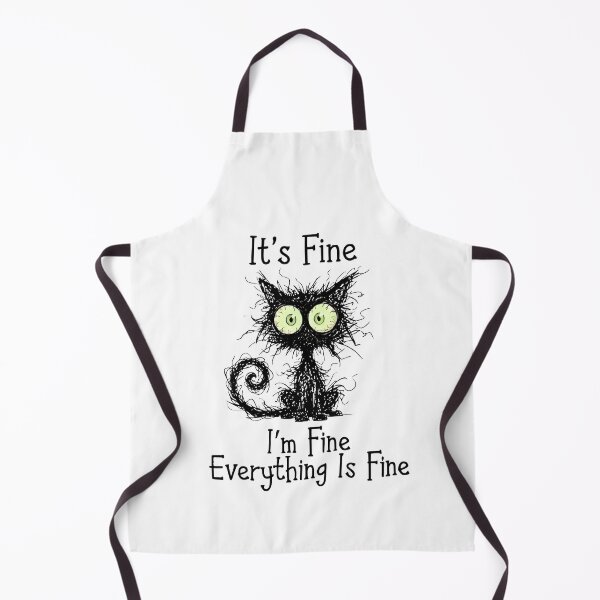 Item preview, t’s Fine Black Cat – Dark Humor Cute Creepy Cat Meme | Everything Is Fine Funny designed and sold by shoula7art.
